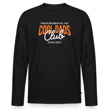 Cool Dads Club Member since 2027 Dad Gift - Men's Premium Organic Long Sleeve Shirt - black - Front - Nico (187cm)