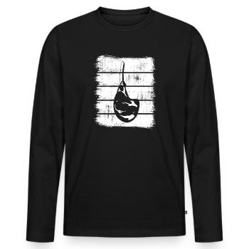 Beef ribs - Men's Premium Organic Long Sleeve Shirt - black - Front - Nico (187cm)