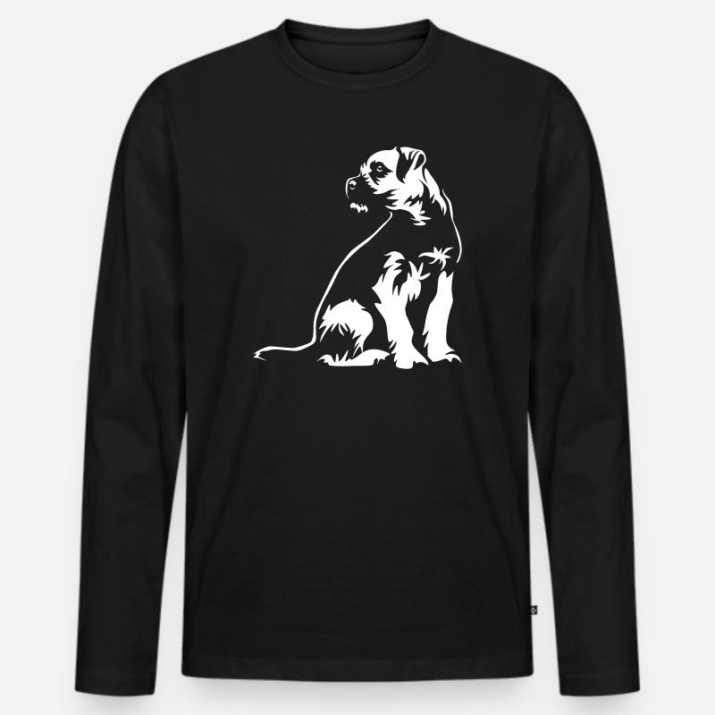 Border Terrier "Black Edition" - Men's Premium Organic Long Sleeve Shirt - black
