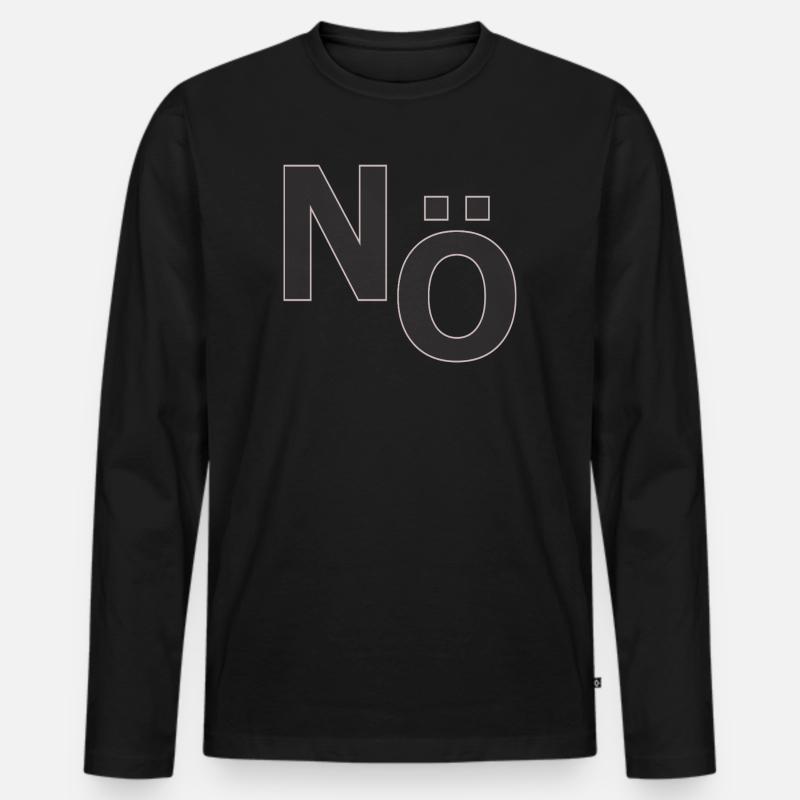 Non – Déclaration typographique minimale - T-shirt manches longues Premium bio Homme - noir