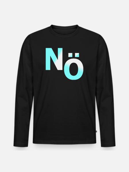 Nö Nein Dagegen Demo - Männer Premium Bio Langarmshirt - Schwarz