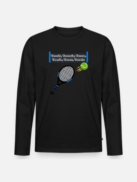 Etymologie: Tennis - Männer Premium Bio Langarmshirt - Schwarz