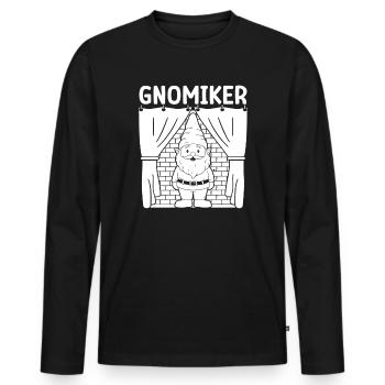 Nain Nain à motif Nain - T-shirt manches longues Premium bio Homme - noir - Devant - Nico (187cm)