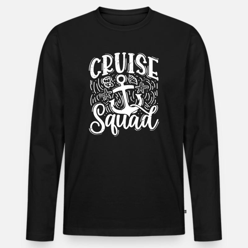 Cruise Squad - Männer Premium Bio Langarmshirt - Schwarz