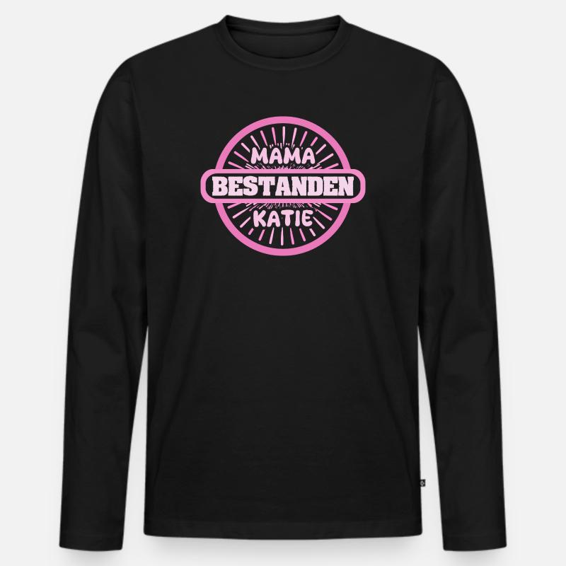 Name Katie - Männer Premium Bio Langarmshirt - Schwarz