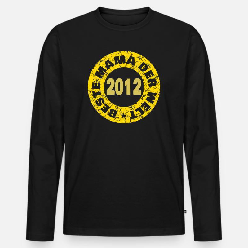 Mama 2012 - Männer Premium Bio Langarmshirt - Schwarz