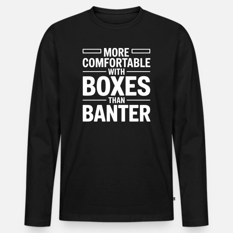 Mit Boxen wohler - Männer Premium Bio Langarmshirt - Schwarz