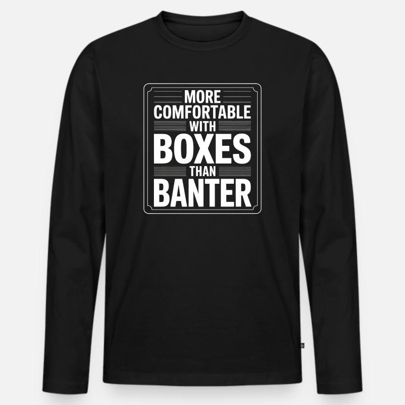 Boxen über Geplänkel - Männer Premium Bio Langarmshirt - Schwarz