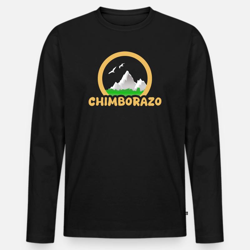 Wandern Chimborazo - Männer Premium Bio Langarmshirt - Schwarz