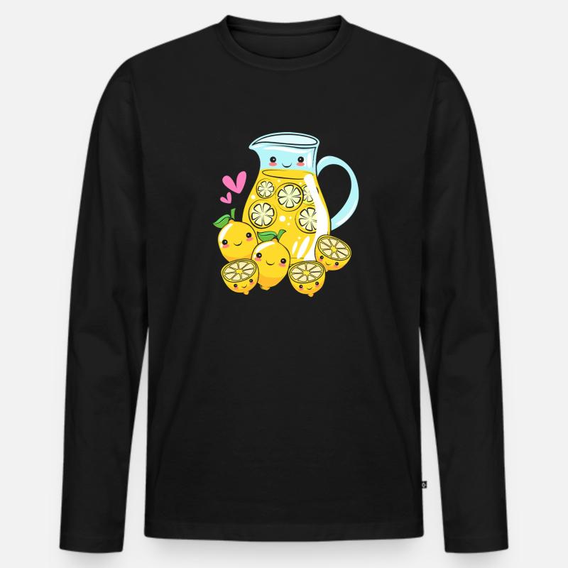 Limonadenstand Limonade Limo - Männer Premium Bio Langarmshirt - Schwarz