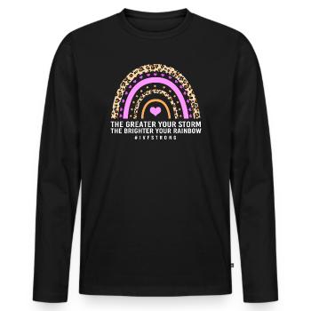 Ivf Retrieval Day Fertilization Test Tube - Men's Premium Organic Long Sleeve Shirt - black - Front - Nico (187cm)