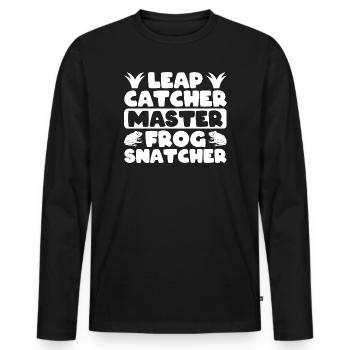 Frog Catcher Leap Catcher Master Snatcher Frog - Männer Premium Bio Langarmshirt - Schwarz - Vorne - Nico (187cm)
