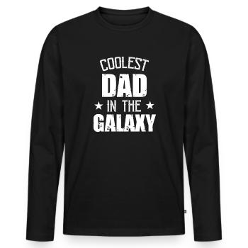 Stolz frischgebackener Vater Papa Witze - Männer Premium Bio Langarmshirt - Schwarz - Vorne - Nico (187cm)