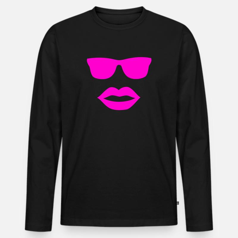 Sonnenbrille - Männer Premium Bio Langarmshirt - Schwarz
