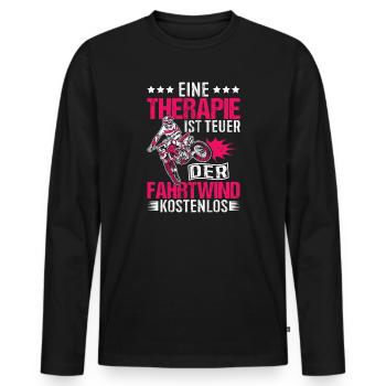 Therapy expensive airstream free motorcycling - Men's Premium Organic Long Sleeve Shirt - black - Front - Nico (187cm)