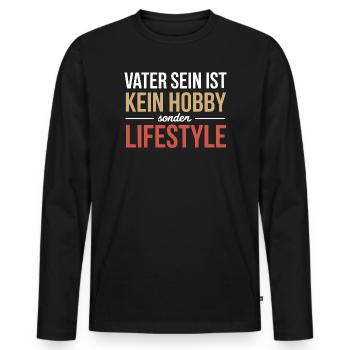  Coole Papa Witze Stolz Vater Zu Sein - Männer Premium Bio Langarmshirt - Schwarz - Vorne - Nico (187cm)
