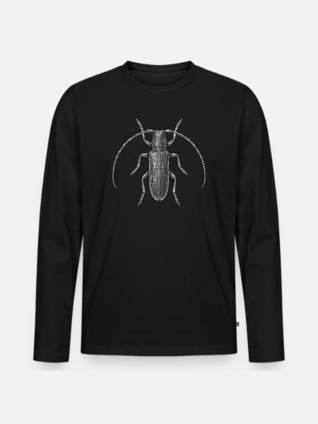 Bockkäfer - Männer Premium Bio Langarmshirt - Schwarz