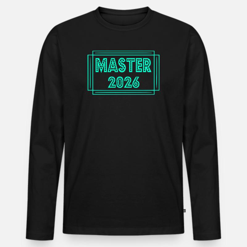 Studium Abschluss 2026 Master - Männer Premium Bio Langarmshirt - Schwarz