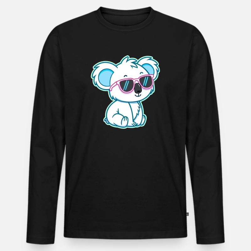 Koala White Chill Sonnenbrille - Männer Premium Bio Langarmshirt - Schwarz