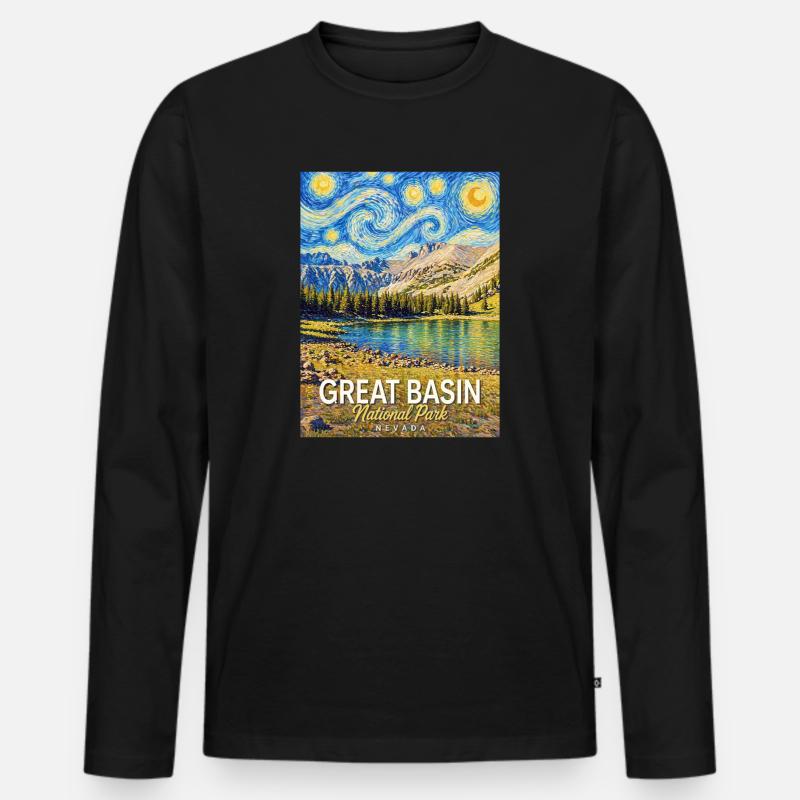 Great Basin National Park Nevada - Männer Premium Bio Langarmshirt - Schwarz