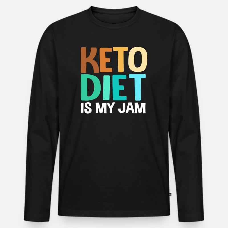 Keto - Männer Premium Bio Langarmshirt - Schwarz