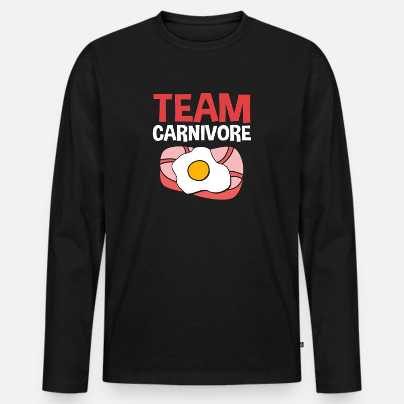 Keto Diät - Männer Premium Bio Langarmshirt - Schwarz