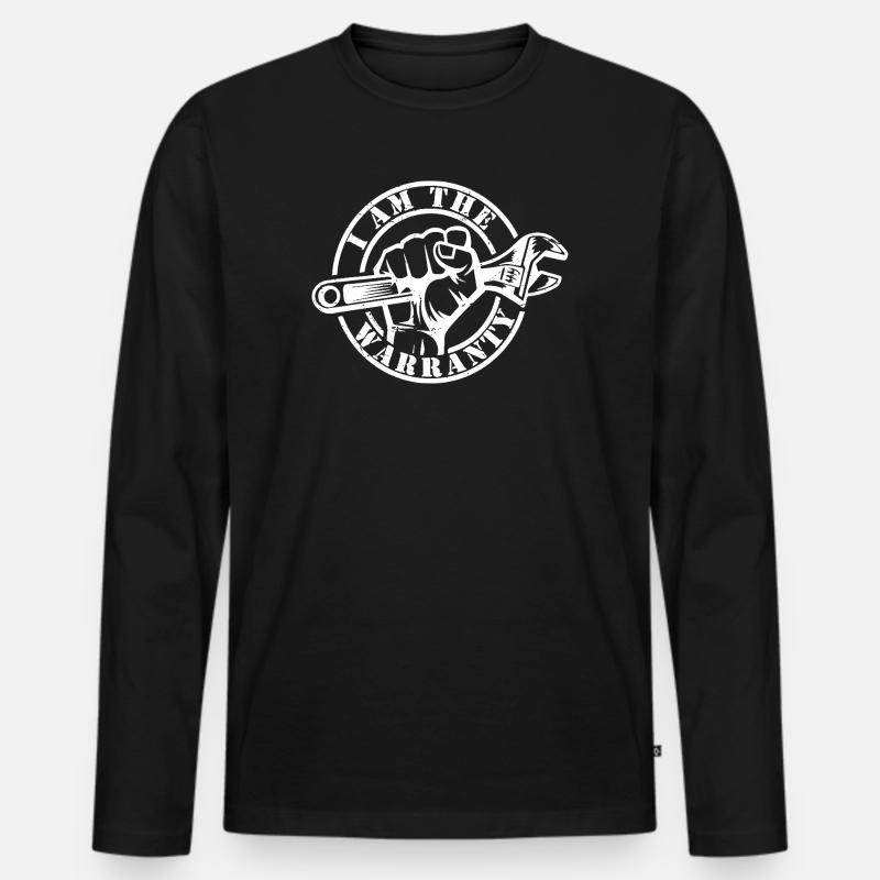 Ich bin die Garantie - Männer Premium Bio Langarmshirt - Schwarz