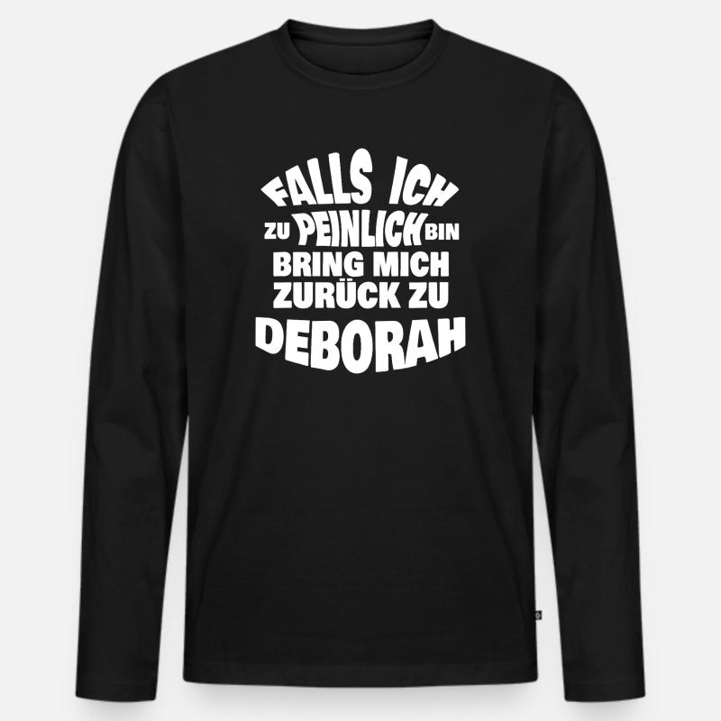 Deborah als JGA - Männer Premium Bio Langarmshirt - Schwarz
