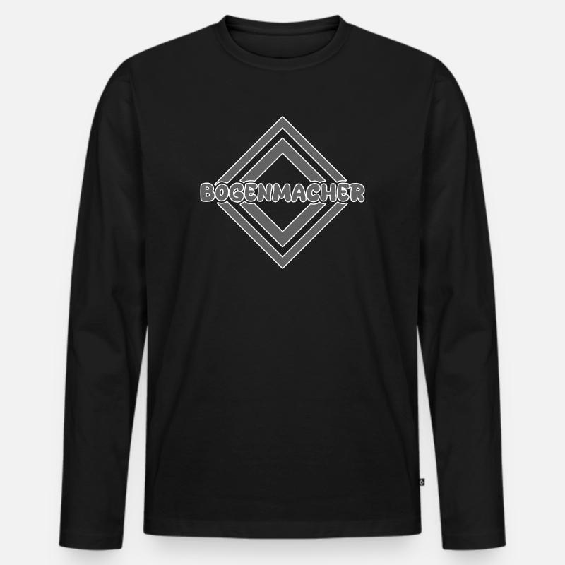 Berufung Bogenmacher - Männer Premium Bio Langarmshirt - Schwarz