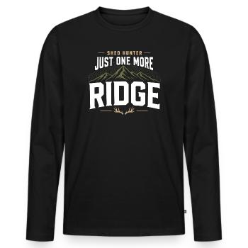 Schuppen-jagd-schuppen-jäger-geweih-jagd-weißwedel - Männer Premium Bio Langarmshirt - Schwarz - Vorne - Nico (187cm)