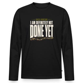 Schuppen-jagd-schuppen-jäger-geweih-jagd-weißwedel - Männer Premium Bio Langarmshirt - Schwarz - Vorne - Nico (187cm)