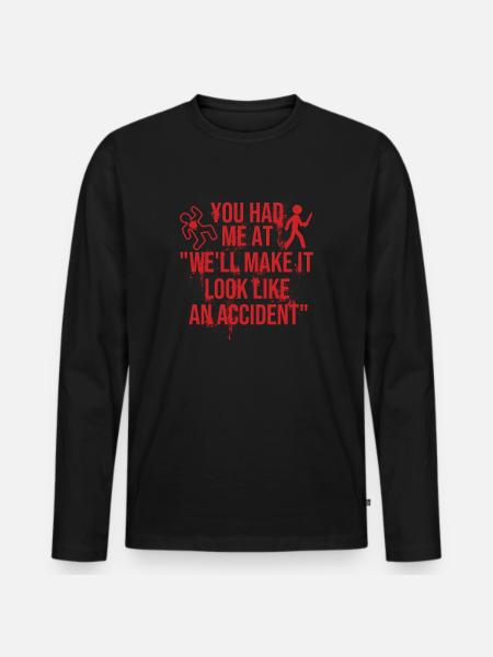 Lass es wie Unfall-True-Crime aussehen - Männer Premium Bio Langarmshirt - Schwarz
