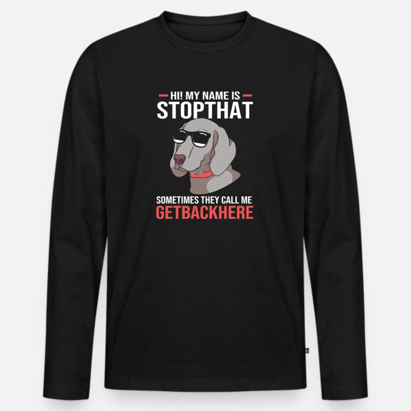Deutsche Dogge - Männer Premium Bio Langarmshirt - Schwarz