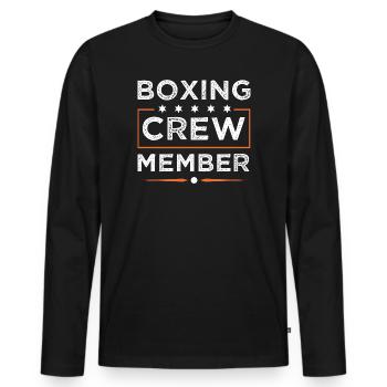Équipe de boxe - T-shirt manches longues Premium bio Homme - noir - Devant - Nico (187cm)