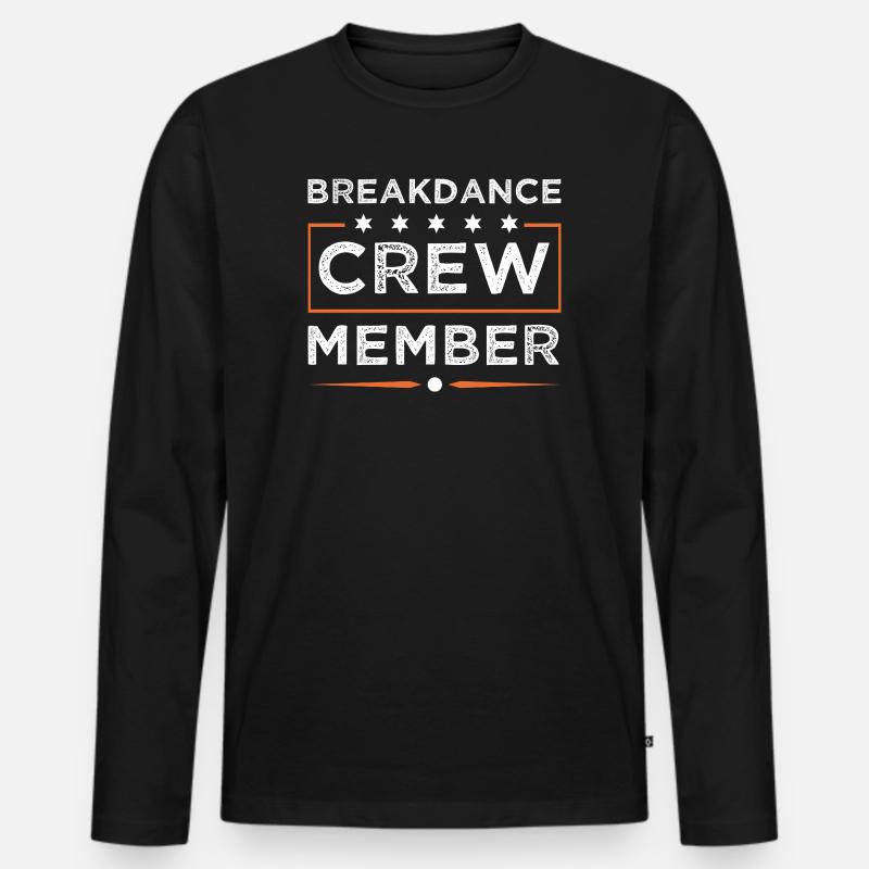 Breakdance Crew - Männer Premium Bio Langarmshirt - Schwarz