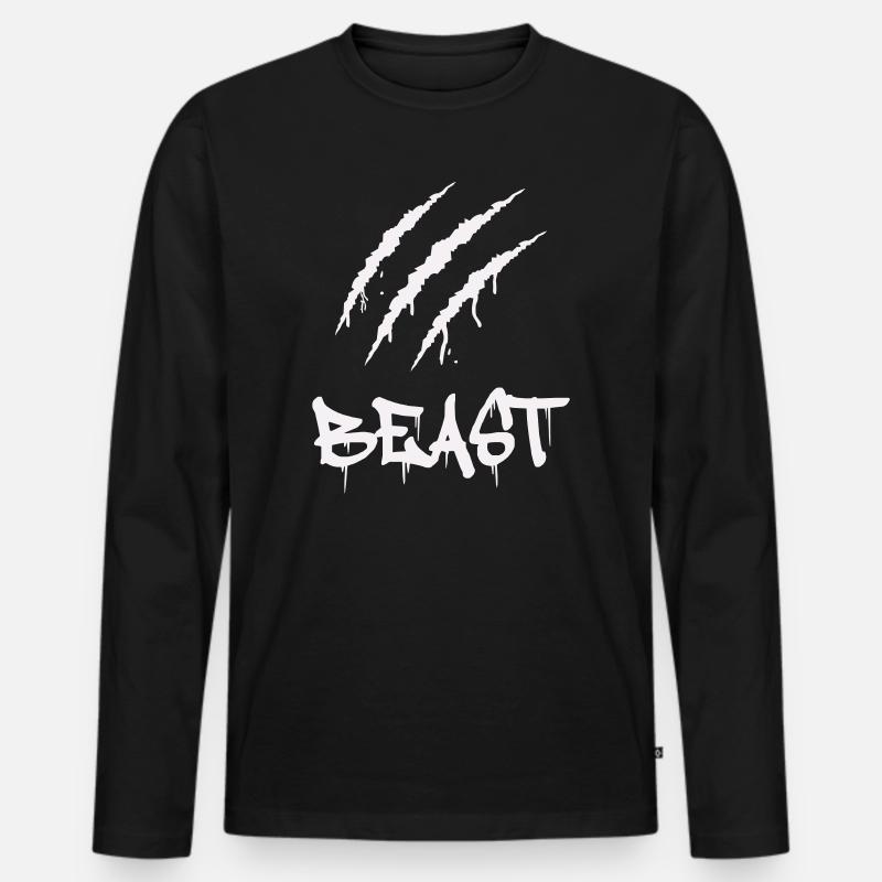 krallen_beast - Männer Premium Bio Langarmshirt - Schwarz