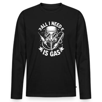 Anesthesiologist I Need Gas Anesthesia - Männer Premium Bio Langarmshirt - Schwarz - Vorne - Nico (187cm)