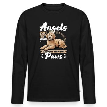 Race de chien Goldendoodle - T-shirt manches longues Premium bio Homme - noir - Devant - Nico (187cm)