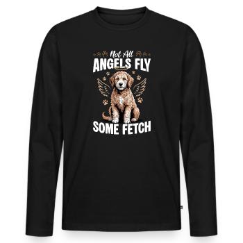 Race de chien Goldendoodle - T-shirt manches longues Premium bio Homme - noir - Devant - Nico (187cm)