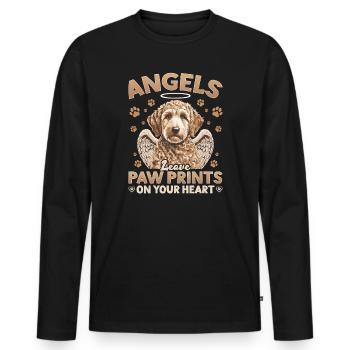 Race de chien Goldendoodle - T-shirt manches longues Premium bio Homme - noir - Devant - Nico (187cm)