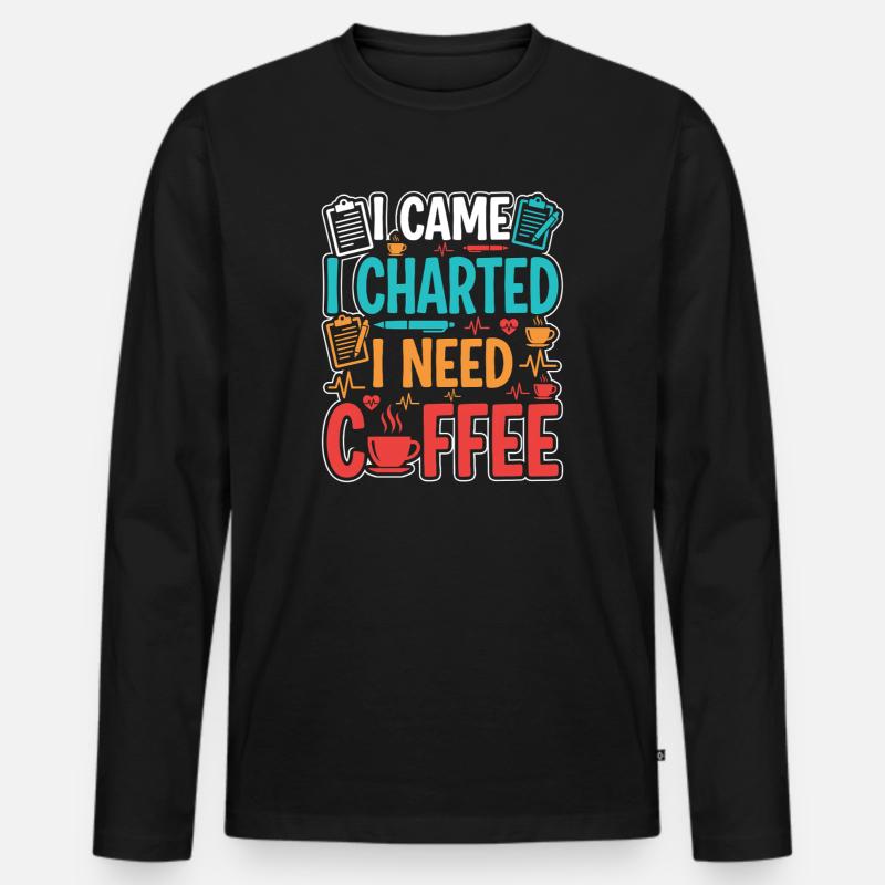 Nachtschicht-krankenschwester, Müde - Männer Premium Bio Langarmshirt - Schwarz