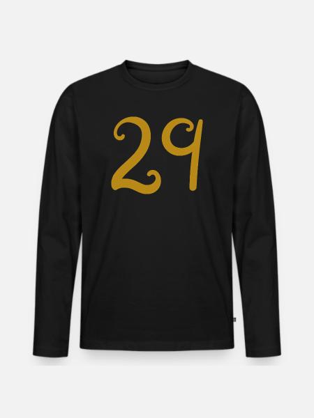 29 - T-shirt manches longues Premium bio Homme - noir