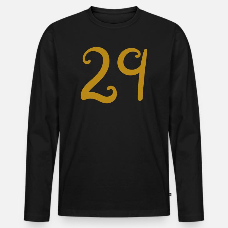 29 - Men's Premium Organic Long Sleeve Shirt - black