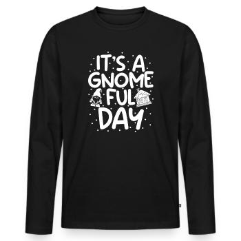 Gnomes Hommes Costumés C’est Un Gnome Jour Ful-Jour Gnome - T-shirt manches longues Premium bio Homme - noir - Devant - Nico (187cm)