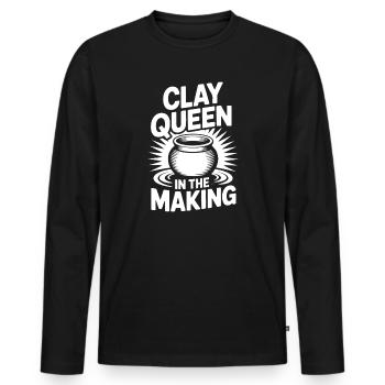 Pottery Artists Queen In The Making Pottery - Männer Premium Bio Langarmshirt - Schwarz - Vorne - Nico (187cm)