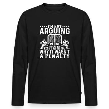 Nicht streiten Erkläre Strafe – Sport-Tee - Männer Premium Bio Langarmshirt - Schwarz - Vorne - Nico (187cm)