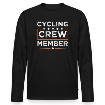 Équipage cycliste - T-shirt manches longues Premium bio Homme - noir - Devant - Nico (187cm)