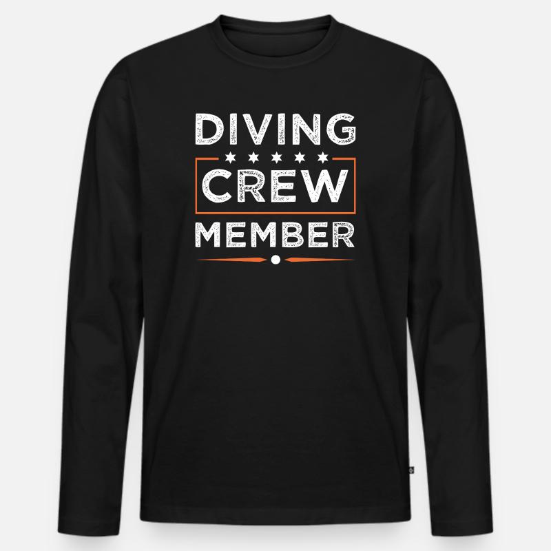 Diving Crew - Männer Premium Bio Langarmshirt - Schwarz
