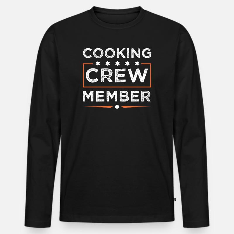 Cooking Crew - Männer Premium Bio Langarmshirt - Schwarz