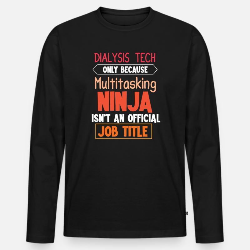Dialysetechniker dialyse nephrologie - Männer Premium Bio Langarmshirt - Schwarz